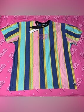 NWT Men’s Multi Color Reason Vacancy Tshirt Top Stripe Streetwear Urban Shirt
